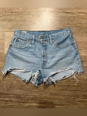 Levi’s 501 Cutoff Distressed Denim Shorts